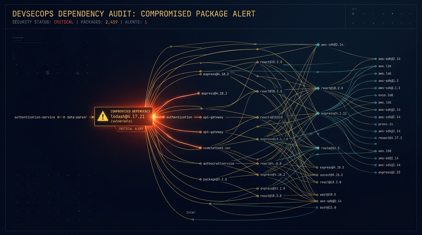 DevSecOps Dependency Audit and Vulnerability Graph