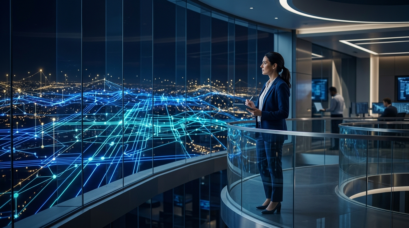 Visionary Software Engineer Looking Out Over a Resilient Cloud Architecture Vista