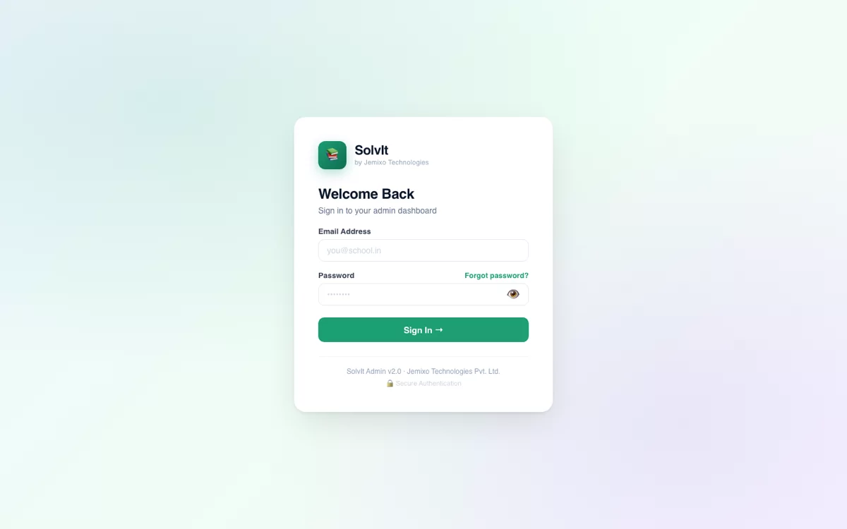 Solvit — IT Service & Helpdesk Portal Live Website